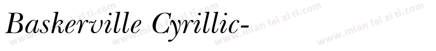 Baskerville Cyrillic字体转换